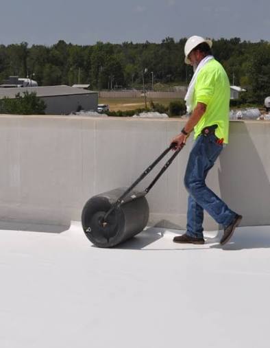 TPO membrane seam installation